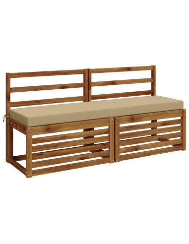 Cuscini per Panchina a 2 Pezzi SOEST 2 pz 100% Poliestere Beige