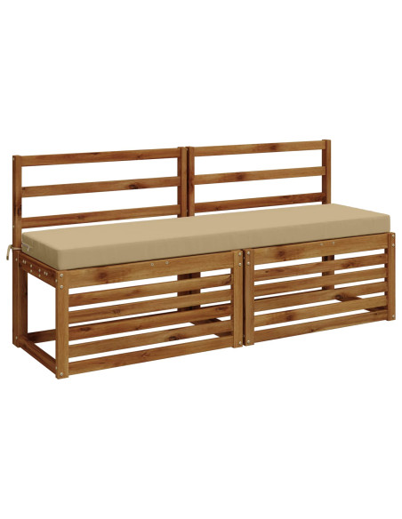 Cuscini per Panchina a 2 Pezzi SOEST 2 pz 100% Poliestere Beige