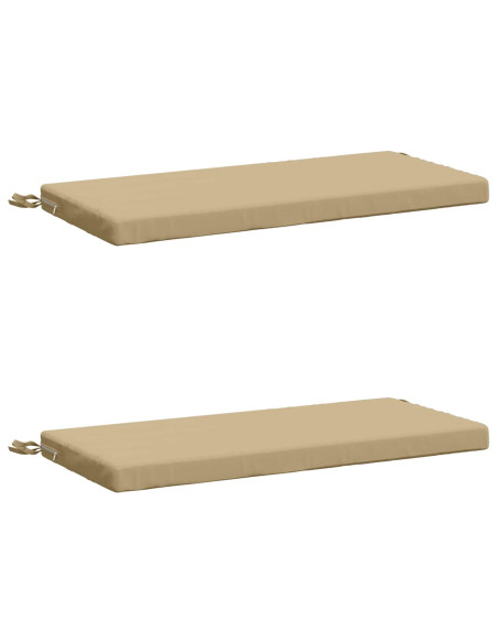 Cuscini per Panchina a 2 Pezzi SOEST 2 pz 100% Poliestere Beige