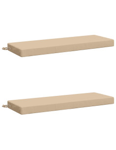 Cuscini per Panchina a 2 Pezzi SOEST 2 pz 100% Poliestere Crema