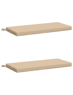 Cuscini per Panchina a 2 Pezzi SOEST 2 pz 100% Poliestere Crema