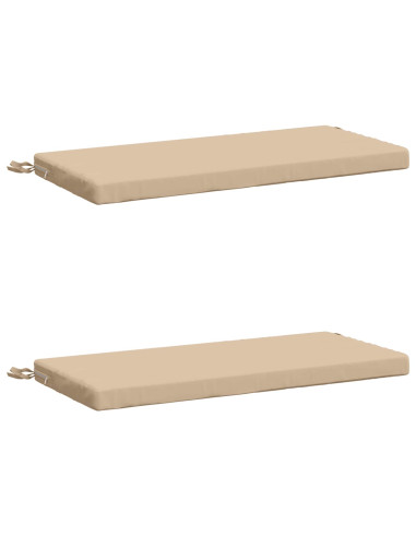 Cuscini per Panchina a 2 Pezzi SOEST 2 pz 100% Poliestere Crema