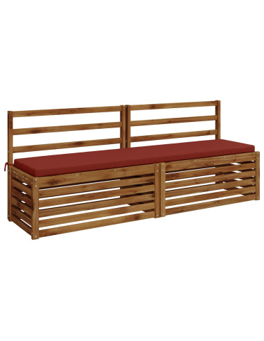 Cuscini per Panchina a 2 Pezzi SOEST 2 pz 100% Poliestere Rosso