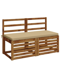 Cuscini per Panchina a 2 Pezzi SOEST 2 pz 100% Poliestere Beige 2