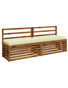 Cuscini per Panchina a 2 Pezzi SOEST 2 pz 100% Poliestere Crema 2