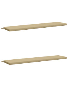 Cuscini per Panchina a 2 Pezzi SOEST 2 pz 100% Poliestere Beige