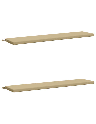 Cuscini per Panchina a 2 Pezzi SOEST 2 pz 100% Poliestere Beige