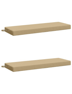 Cuscini per Panchina a 2 Pezzi SOEST 2 pz 100% Poliestere Beige
