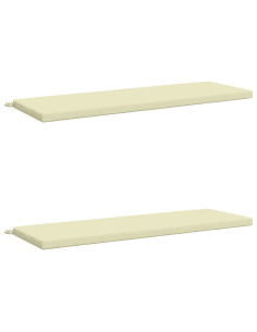 Cuscini per Panchina a 2 Pezzi SOEST 2 pz 100% Poliestere Crema
