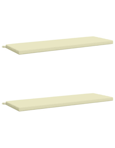 Cuscini per Panchina a 2 Pezzi SOEST 2 pz 100% Poliestere Crema
