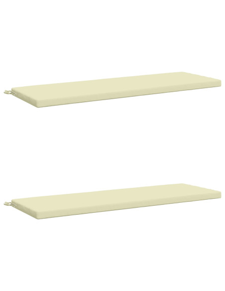 Cuscini per Panchina a 2 Pezzi SOEST 2 pz 100% Poliestere Crema