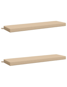 Cuscini per Panchina a 2 Pezzi SOEST 2 pz 100% Poliestere Crema