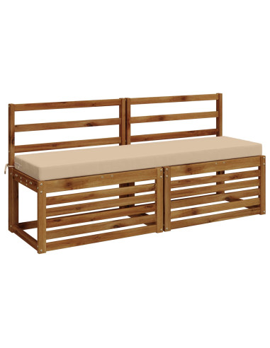 Cuscini per Panchina a 2 Pezzi SOEST 2 pz 100% Poliestere Crema
