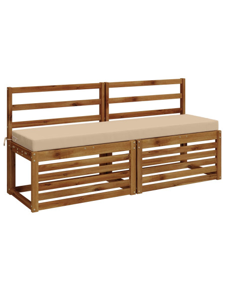 Cuscini per Panchina a 2 Pezzi SOEST 2 pz 100% Poliestere Crema