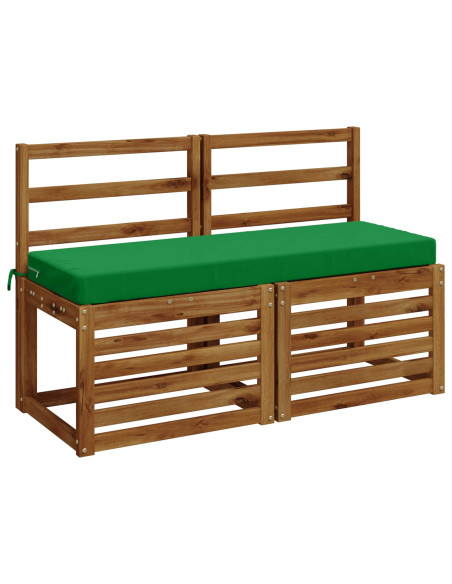 Cuscini per Panchina a 2 Pezzi SOEST 2 pz 100% Poliestere Verde