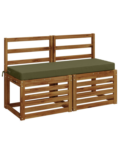 Cuscini per Panchina a 2 Pezzi SOEST 2 pz 100% Poliestere