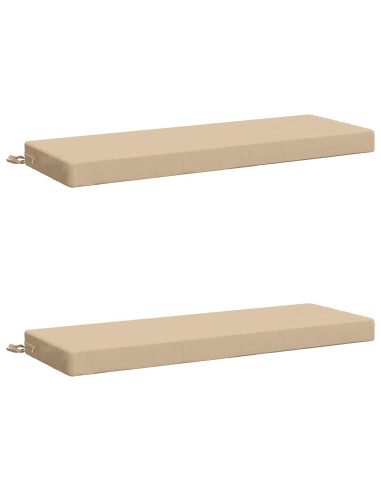 Cuscini per Panchina a 2 Pezzi SOEST 2 pz 100% Poliestere Crema