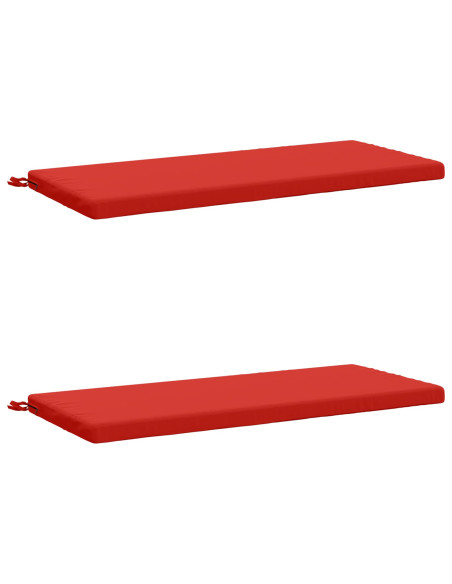 Cuscini per Panchina a 2 Pezzi SOEST 2 pz 100% Poliestere Rosso