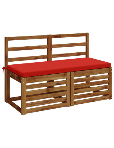 Cuscini per Panchina a 2 Pezzi SOEST 2 pz 100% Poliestere Rosso