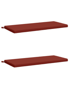 Cuscini per Panchina a 2 Pezzi SOEST 2 pz 100% Poliestere Rosso