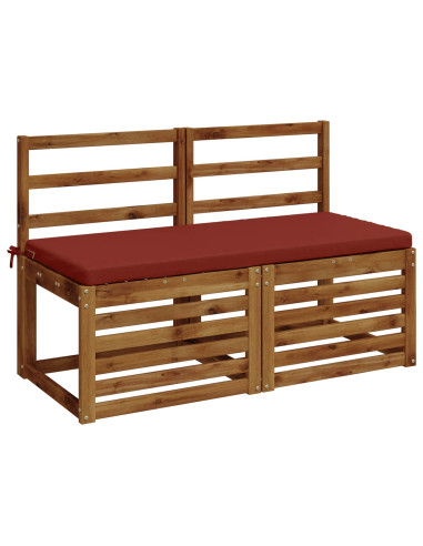 Cuscini per Panchina a 2 Pezzi SOEST 2 pz 100% Poliestere Rosso