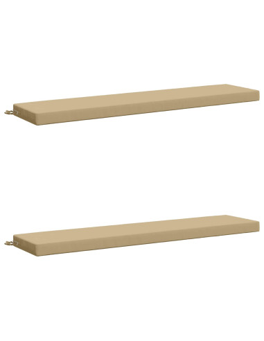 Cuscini per Panchina a 2 Pezzi SOEST 2 pz 100% Poliestere Beige