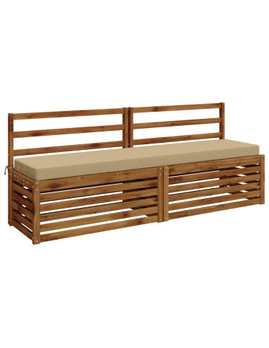 Cuscini per Panchina a 2 Pezzi SOEST 2 pz 100% Poliestere Beige