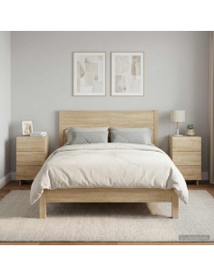 Armadio da Notte 2 pcs Rovere Sonoma 33,5 x 34,5 x 60 cm