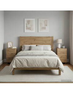 Armadio da Notte 2 pcs Rovere Artigianale 33,5 x 34,5 x 60 cm