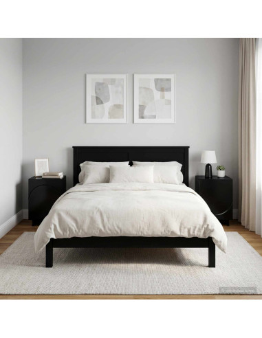 Armadio da Notte 2 pcs Nero 33,5 x 34,5 x 50 cm