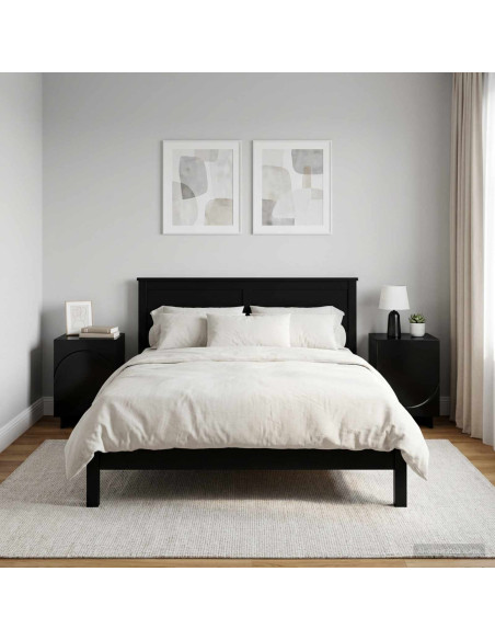 Armadio da Notte 2 pcs Nero 33,5 x 34,5 x 50 cm