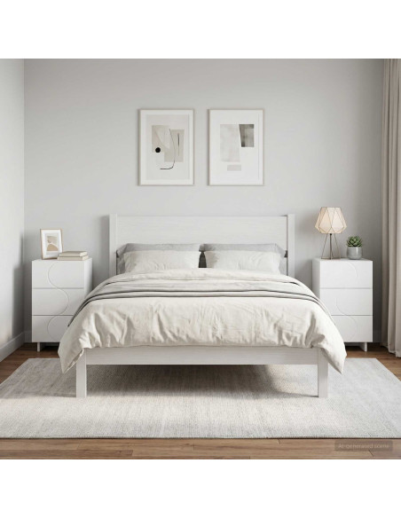 Armadio da Notte 2 pcs Bianco 33,5 x 34,5 x 60 cm