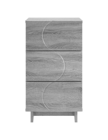 Armadio da Notte 2 pcs Sonoma grigio 33,5 x 34,5 x 60 cm
