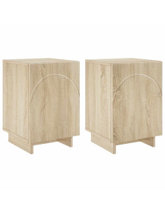 Armadio da Notte 2 pcs Rovere Sonoma 33,5 x 34,5 x 50 cm 2