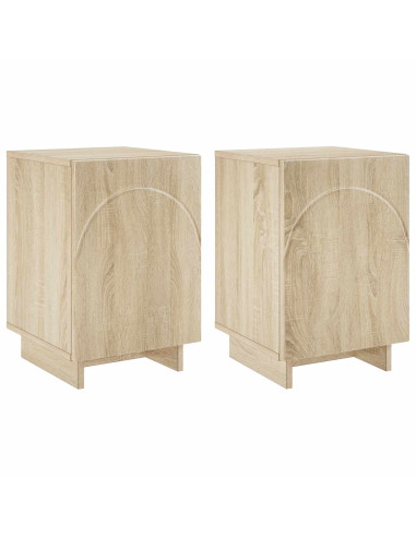 Armadio da Notte 2 pcs Rovere Sonoma 33,5 x 34,5 x 50 cm