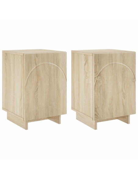Armadio da Notte 2 pcs Rovere Sonoma 33,5 x 34,5 x 50 cm