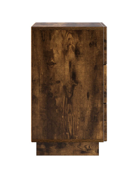 Armadio da Notte 2 pcs Rovere Fumo 33,5 x 34,5 x 60 cm