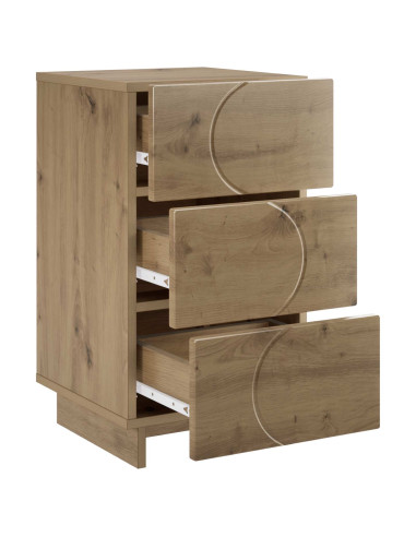 Armadio da Notte 2 pcs Rovere Artigianale 33,5 x 34,5 x 60 cm