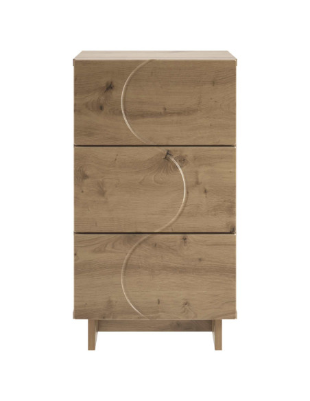 Armadio da Notte 2 pcs Rovere Artigianale 33,5 x 34,5 x 60 cm
