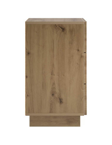 Armadio da Notte 2 pcs Rovere Artigianale 33,5 x 34,5 x 60 cm