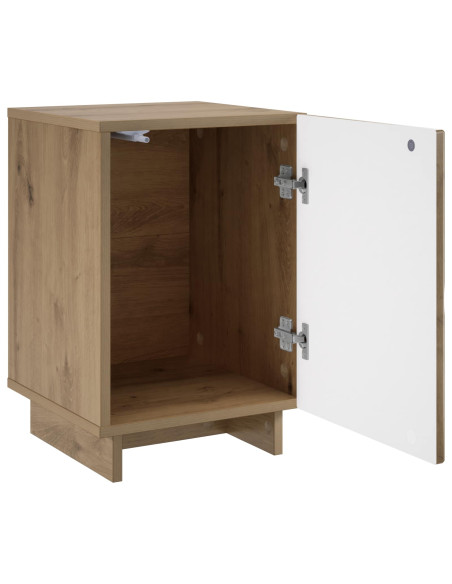 Armadio da Notte 2 pcs Rovere Artigianale 33,5 x 34,5 x 50 cm
