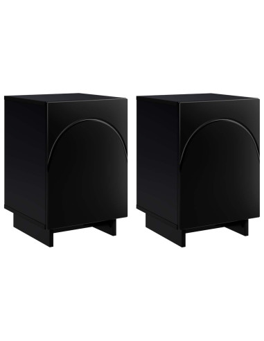 Armadio da Notte 2 pcs Nero 33,5 x 34,5 x 50 cm