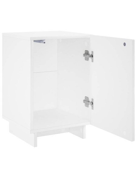 Armadio da Notte 2 pcs Bianco Lucido 33,5 x 34,5 x 50 cm