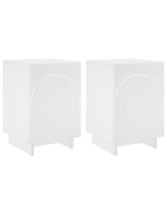 Armadio da Notte 2 pcs Bianco 33,5 x 34,5 x 50 cm 2