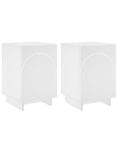 Armadio da Notte 2 pcs Bianco 33,5 x 34,5 x 50 cm