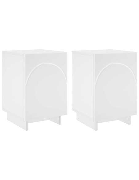 Armadio da Notte 2 pcs Bianco 33,5 x 34,5 x 50 cm