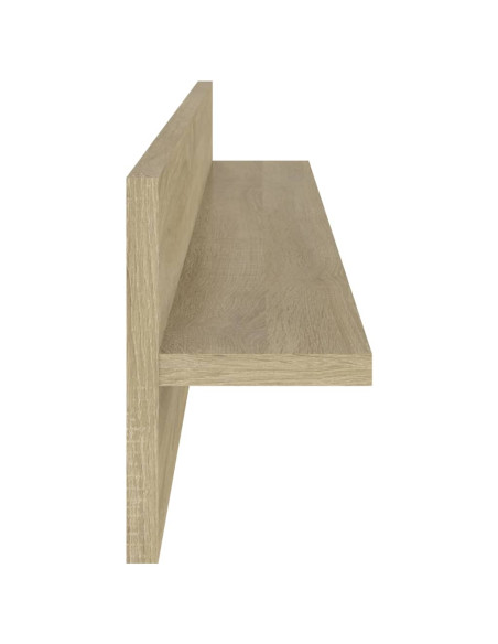 Mensole a Muro 4pz Rovere Sonoma 80x11,5x18cm Legno Multistrato