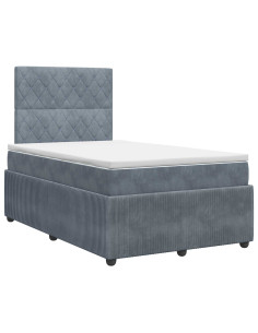 Letto box spring con materasso Grigio Scuro 120 x 200 cm 2