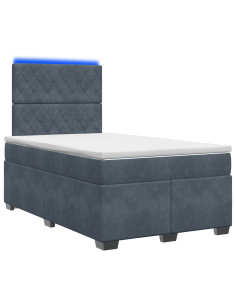 Letto box spring con materasso Grigio Scuro 120 x 190 cm 2