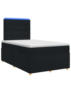 Letto box spring con materasso Nero 120 x 200 cm Tessuto 2